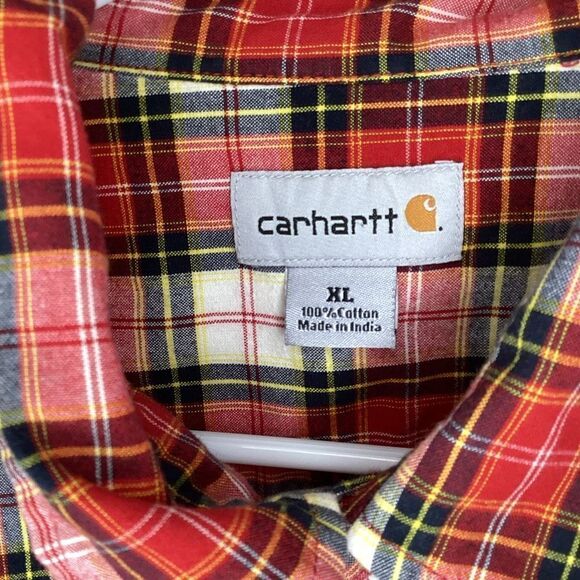 Mens Carhartt‎ Long sleeved plaid Flannel shirt XL - Picture 4 of 4